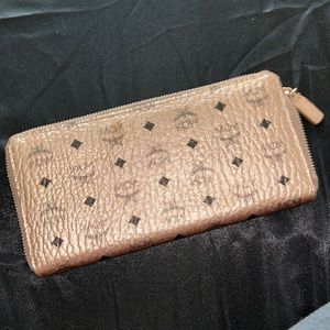 MCM rose gold wallet